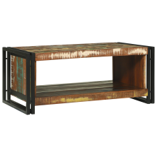 vidaXL Dohányzóasztal 90x50x38 cm Tömör Fa Újrahasznosított bútor