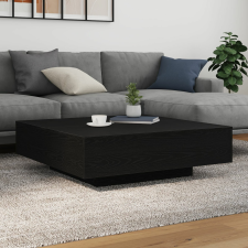vidaXL Dohányzóasztal Fekete tölgy Szerelt fa 100 x 100 x 31 cm bútor