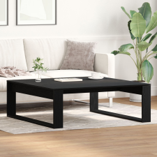 vidaXL Dohányzóasztal Fekete tölgy Szerelt fa 100 x 100 x 35 cm Tartós bútor