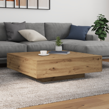 vidaXL Dohányzóasztal kézműves tölgy 100 x 100 x 31 cm Faanyag bútor