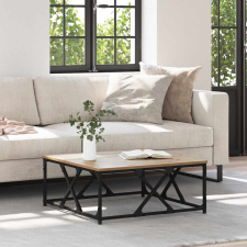 vidaXL Dohányzóasztal kézműves tölgy 70 x 70 x 30 cm Faanyag bútor