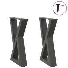 vidaXL dohányzóasztal lábak 2 db Antracit 28x(42-43,3) cm Acél bútor