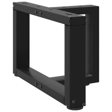 vidaXL dohányzóasztal lábak T-alakú 2 db Fekete 40x25x(30-31) cm acél bútor