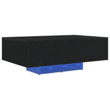 vidaXL Dohányzóasztal LED világítással Fekete tölgy 85x55x31 cm (863011) bútor