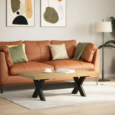 vidaXL dohányzóasztal NOAIN X alakú lábak 120x60x40cm tömör fa fenyőfa (4100034) bútor
