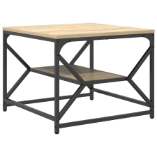 vidaXL dohányzóasztal polccal Sonoma tölgyben – 51x50x40 cm – Szerelt fából (868226) bútor