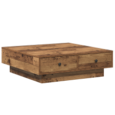 vidaXL Dohányzóasztal Régi fa Újrahasznosított Fa 90 x 90 x 28 cm (868802) bútor
