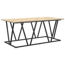 vidaXL Dohányzóasztal Sonoma Oak 100x50x40 cm Mérnöki fával és fémmel (869709) bútor