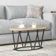 vidaXL Dohányzóasztal Sonoma tölgy 80x40x40,5 cm Műszaki fa és Fém bútor