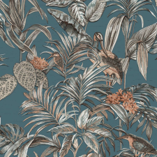 vidaXL DUTCH WALLCOVERINGS kék paradicsommadaras tapéta (430614) tapéta, díszléc és más dekoráció
