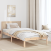 vidaXL Egyágyas Fenyőfa Ágykeret Természetes Tömör fenyő Egyágyas Tartós