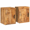 vidaXL Éjjeli asztal 2 pcs Barna 35 x 33 x 48 cm Tömör Mangófát