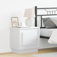 vidaXL Éjjeli asztal LED világítással Fehér 44x34,5x45 cm bútor