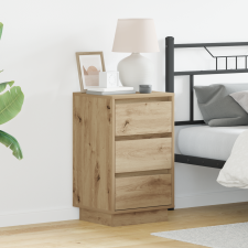 vidaXL Éjjeli Szekrény LED-del Artisan Oak 39x34.5x65 cm Mérnöki Fa bútor