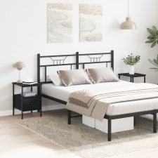 vidaXL Éjjeli Szekrények 2 db Fekete Tölgy 34x36x50 cm Mérnöki Fa bútor