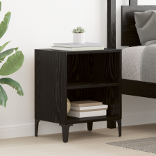 vidaXL Éjjeli Szekrények 2 db Fekete Tölgy 40x30x50 cm Mérnöki Fa bútor