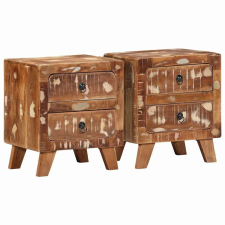 vidaXL éjjeliszekrény 2 db 40x32x46 cm tömör újrahasznosított fa bútor