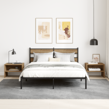 vidaXL Éjjeliszekrény 2 pcs kézműves tölgy 40 x 30 x 30 cm Faanyag bútor