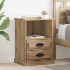 vidaXL Éjjeliszekrény 2 pcs kézműves tölgy 43 x 36 x 60 cm Faanyag bútor