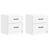 vidaXL Éjjeliszekrény 2 pcs Magasfényű Fehér 43 x 34,5 x 44,5 cm