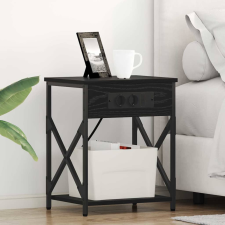 vidaXL Éjjeliszekrény 2 pcs Musta tammi 41 x 31 x 51 cm Faanyag bútor