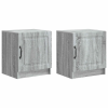 vidaXL Éjjeliszekrény 2 pcs Szürke Sonoma 43 x 34,5 x 47 cm Szerelt Fa