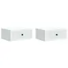vidaXL Éjjeliszekrény fiókkal 2 pcs Fehér 49 x 34,5 x 20 cm Szerelt Fa