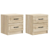 vidaXL Éjjeliszekrény fiókkal 2 pcs Sonoma Tölgy 43 x 34,5 x 44,5 cm