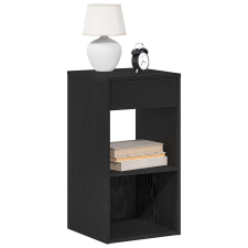 vidaXL éjjeliszekrény fiókkal fekete tölgy 35x34x66,5 cm bútor