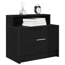 vidaXL éjjeliszekrény fiókkal fekete tölgy 51 x 31 x 47 cm bútor