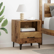 vidaXL Éjjeliszekrény fiókkal Régi fa 40 x 35 x 47.5 cm Faanyag bútor