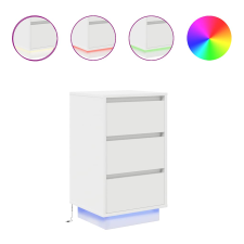 vidaXL éjjeliszekrény LED világítással Fehér 38x34x50 cm 38x34x65 cm (861301) bútor