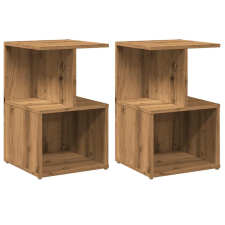 vidaXL éjjeliszekrények 2 db Artisan tölgy 35x35x55 cm műfa (856533) bútor