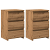 vidaXL éjjeliszekrények 2 db Artisan tölgy 40x35x62,5 cm műfa (856525)