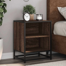 vidaXL éjjeliszekrények 2 db barna tölgy 40x31x50 cm műfából és fémből bútor