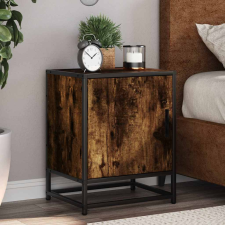 vidaXL éjjeliszekrények 2 db füstölt tölgy 40x31x50 cm Gépi fa és fém bútor