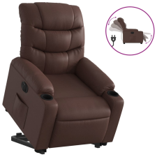 vidaXL elektromos barna műbőr felállást segítő dönthető fotel (3206615) bútor