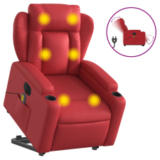 vidaXL elektromos bordó műbőr felállást segítő dönthető masszázsfotel (3204570) masszázsfotel