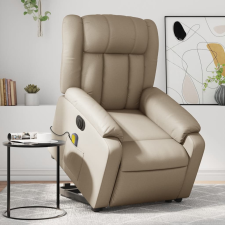 vidaXL elektromos cappuccino műbőr felállást segítő masszázsfotel masszázsfotel