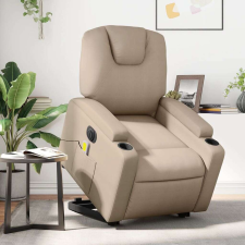 vidaXL elektromos cappuccino műbőr felállást segítő masszázsfotel masszázsfotel