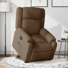 vidaXL elektromos felállást segítő barna szövet dönthető fotel bútor