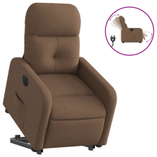 vidaXL elektromos felállást segítő barna szövet dönthető fotel (3206817) bútor