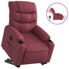 vidaXL elektromos felállást segítő bordó szövet dönthető fotel (3206666) bútor