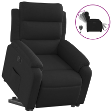 vidaXL elektromos felállást segítő fekete szövet dönthető fotel (3205006) bútor