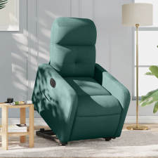 vidaXL elektromos felállást segítő sötétzöld szövet dönthető fotel bútor