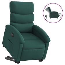 vidaXL elektromos felállást segítő sötétzöld szövet dönthető fotel (3204008) bútor