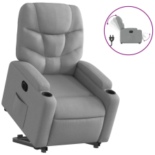 vidaXL elektromos felállást segítő világosszürke szövet dönthető fotel (3204620) bútor