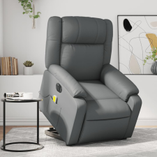 vidaXL elektromos szürke műbőr felállást segítő dönthető fotel bútor