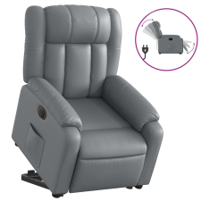 vidaXL elektromos szürke műbőr felállást segítő dönthető fotel (3205281) bútor