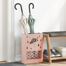 vidaXL Esernyőtartó Rózsaszín Fém Közepes Dekoratív betétek bútor